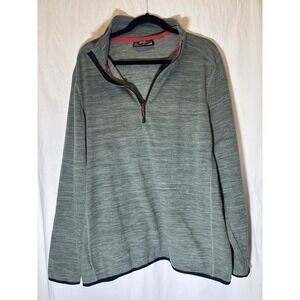 Avalanche Outdoor Supply Gray‎ 1/4 Zip Fleece Pullover - Men's XL F7